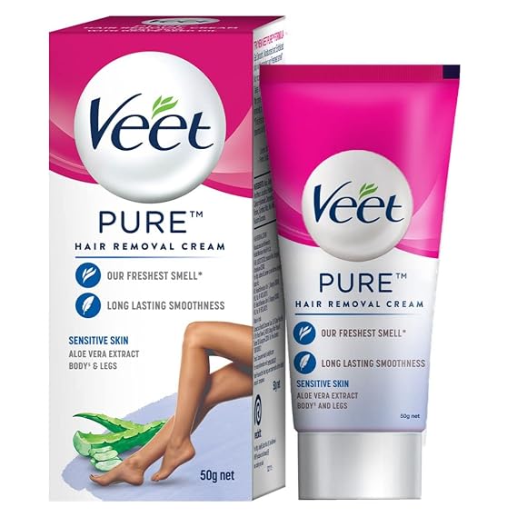 Veet Silk & Fresh Hair Removal Cream, Sensitive Skin - 50 g