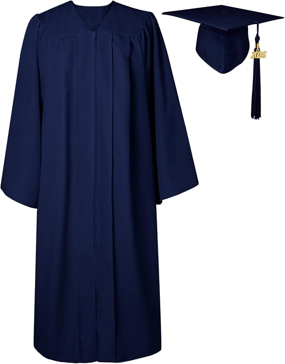 GraduatePro Graduation Gown and Cap for Adults 2026 Hat Matte Bachelor University Party Robe Set High School Women Men