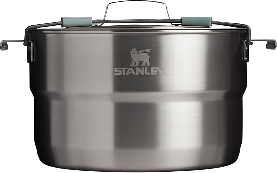Stanley Wildfare Core 26-Piece Stainless Steel Cookset | 4 qt Pot and Lid with Fold & Lock Handle | Camping Essentials for Your Camp Kitchen