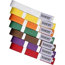 Twister Rank Belts for Martial Arts, Karate, Aikido, Taekwondo, Judo, Premium Cotton, Strong &amp; Vibrant Colours