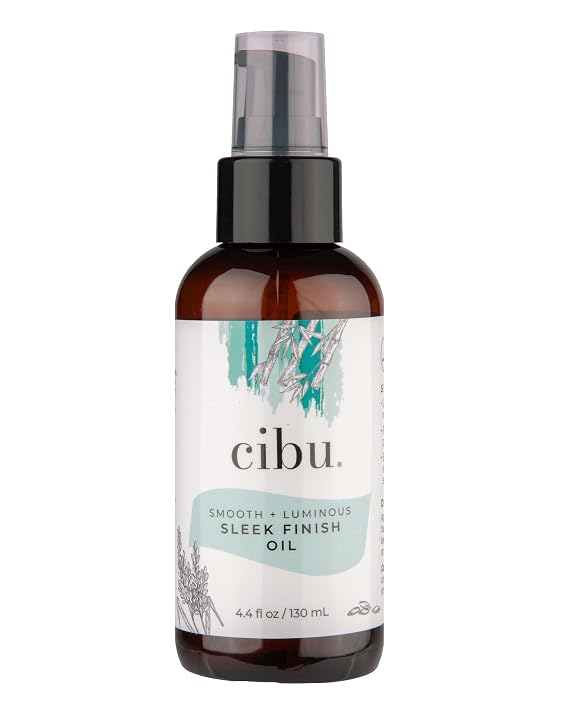 Cibu Smooth + Luminous Sleek Finish Oil, 4 oz - Lightweight, Non-Greasy Finishing Oil for Hair of All Types - Tames Frizz, Adds Shine and Nourishes Hair with Rice Extract & Bamboo Extract
