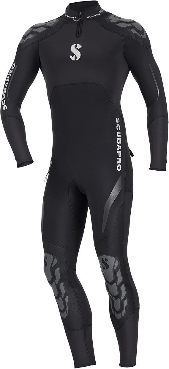 ScubaPro Men's 3mm Neoprene Scuba Diving Wetsuit, Black/Gray/Red, for Recreational Divers