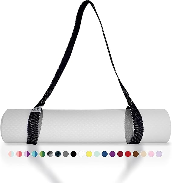 Tumaz Yoga Mat Strap Adjustable Carrier for All Yoga Mats, 2 Sizes | Extra Thick Cotton Blend |16+ colors are available | Fits Most Yoga Mats | Soft Woven Texture | Comfortable Shoulder Carry
