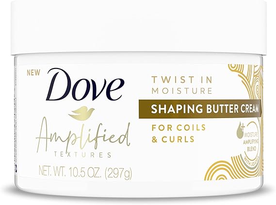 Dove Amplified Textures Twist in Moisture with Moisture Amplifying blend Shaping Butter Hair Cream for curly hair 297 g