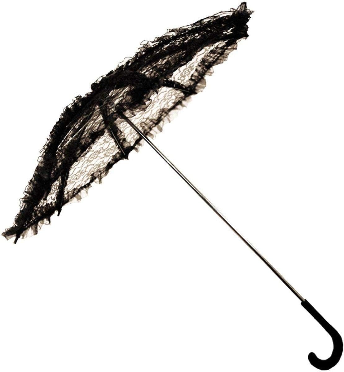 HMS Steampunk Lace Costume Umbrella Parasol 24 - Black