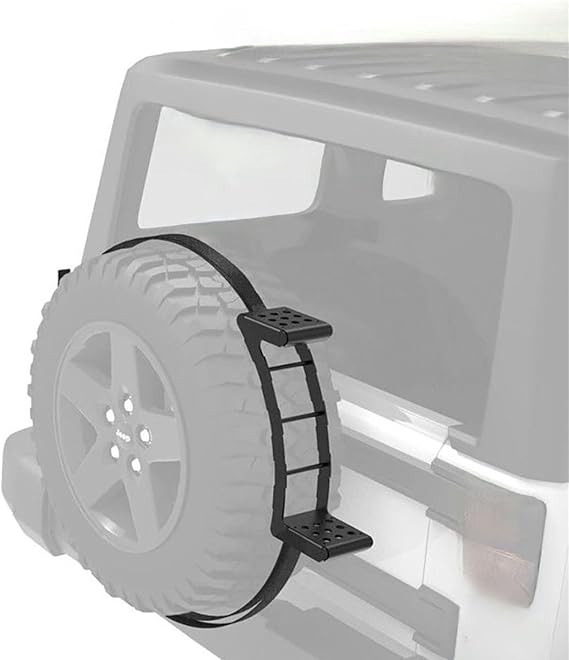 Car Spare Tire Step Foldable for GAZ Tigr 2005–2026 Rear Wheel Ladder Adjustable Anti-Slip Tire Mounted Foot Step Roof Access Portable