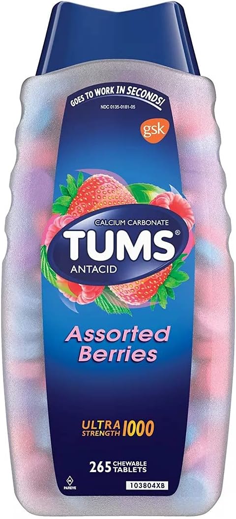 Tums Ultra Strength (Assorted Berries) 265 Chewable Tablets (Original Version)