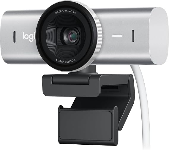 Logitech MX Brio Ultra HD 4K Collaboration Streaming Webcam - Pale Gray