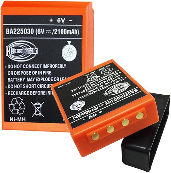 BA225030 6V 2100mah Ni-Mh Battery for HBC Pump Truck Remote Control Battery (2 Count)