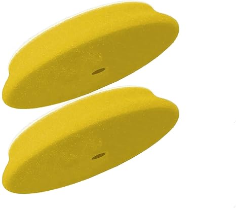 RUPES 100mm Yellow D-A Fine Dual Action Wool Polishing Pads (Pack of 2) | Ideal for Paint Correction & Gloss Enhancement | Improves Cutting Performance | Compatible with 4" Backing Plate