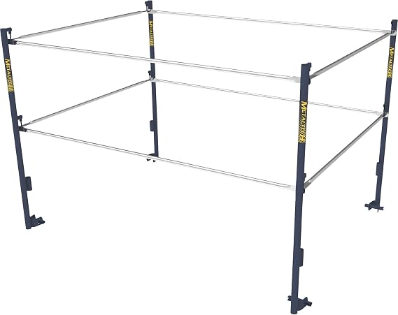 Metaltech 5ft.W x 7ft.D Scaffold Guardrail System - Model Number M-MG507K