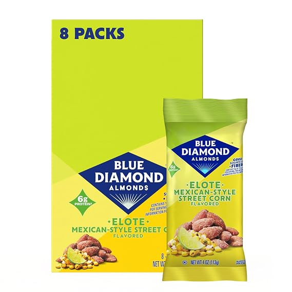 Blue Diamond Almonds Elote Street Corn Snack Nuts, 4 oz, Pack of 10