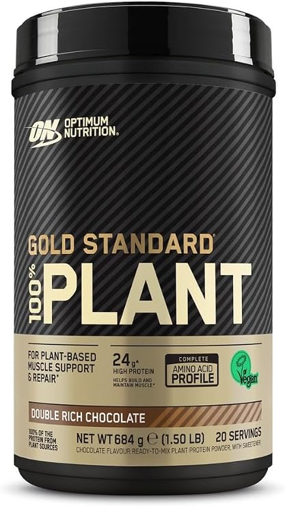 Optimum Nutrition Gold Standard 100% Plant - Chocolate Flavour 684g 19 Servings - ON Vegan Protein Powder with Pea & Rice Protein No SOYA
