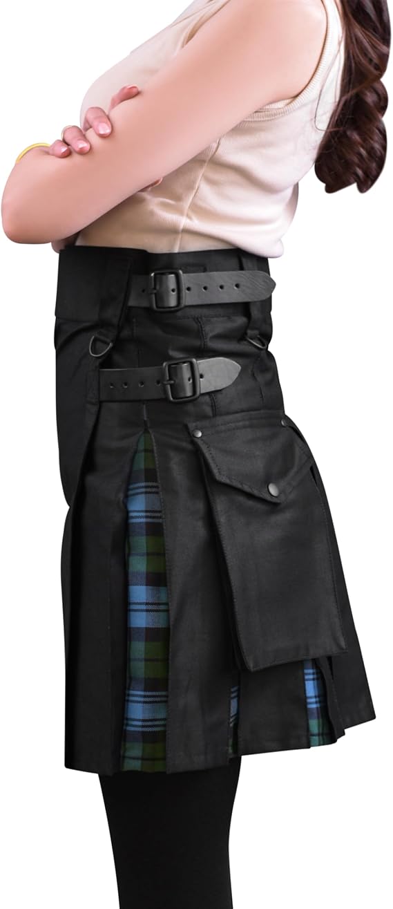 Hybrid Utility Kilts for Women Scottish Traditional Highland Costume Kilts