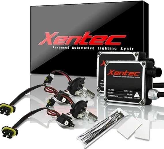 Xentec H4 (HB2) Hi/Lo 8000K HID Xenon Bulb Bundle with 35W Standard Digital Ballast (Lightning Blue, high Beam Halogen)