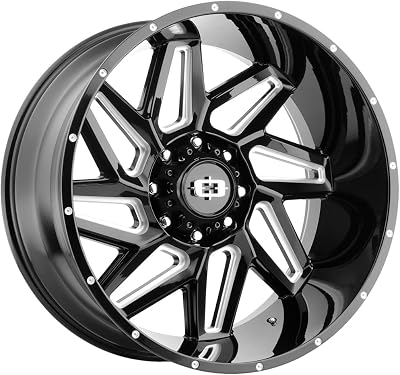 Vision 361 Spyder 17x9 8x6.5 12mm BlackMilled Wheel Rim 17 Inch