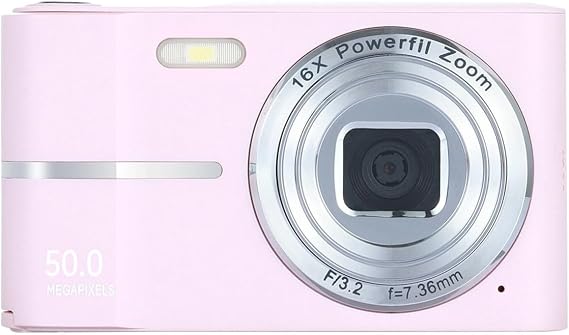 4k Pink Digital Camera Photo Mini Camera, 4400 Megapixel Vlogging Camera, Image Stabilization, 2.4" LCD Screen, 16x Digital Zoom, Continuous Shooting, Professional Camcorder, Cool Stuff/39