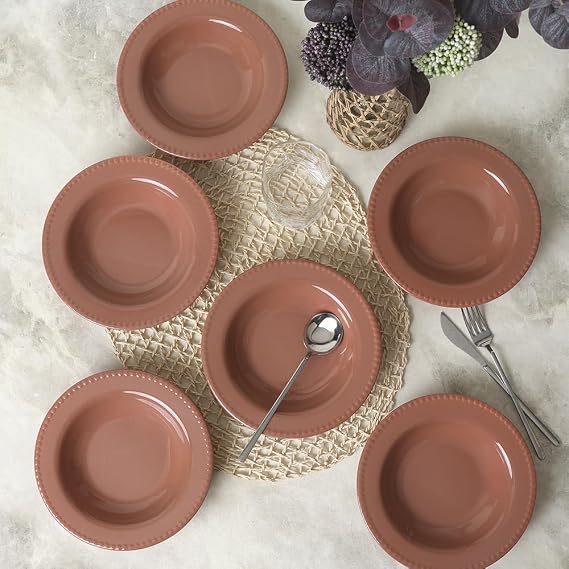 Keramika Brown Bella Dinner Plate 21 Cm 6 Pieces 605