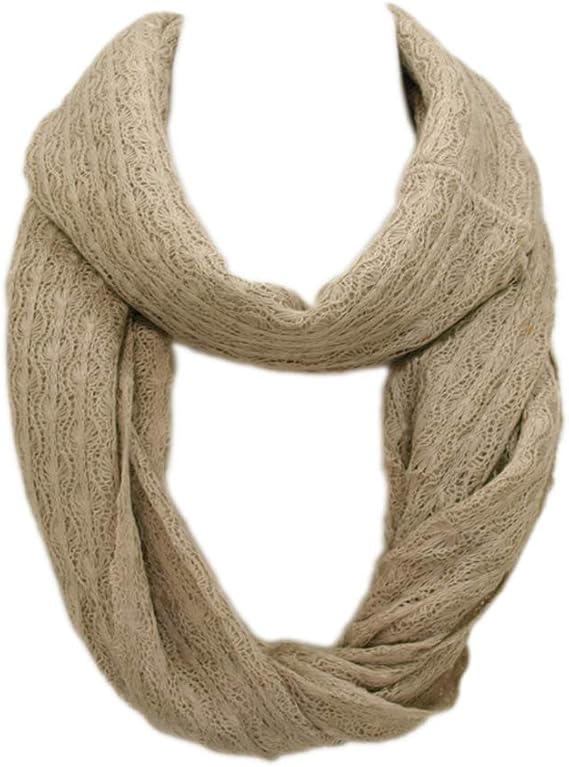 TrendsBlue Premium Solid Color Knit Infinity Circle Scarf