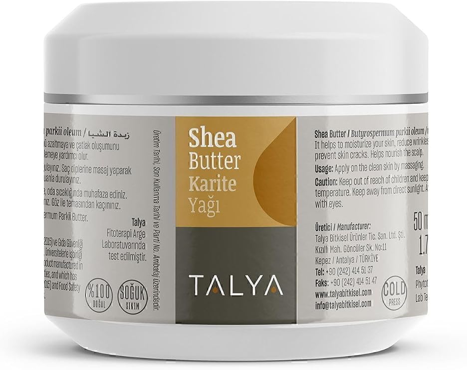 Talya Shea Butter (Karite Oil), Cold Pressed, 100% Pure And Natural, 50 ml