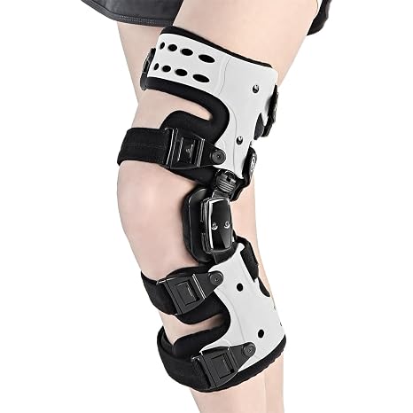 OA Unloader Knee Brace-Unloader Knee Brace for Osteoarthritis, Arthritis Pain, Cartilage Repair, Bone on Bone Knee Joint Pain, Lateral Degeneration Knee Support (Left White)