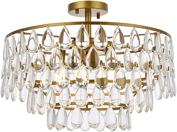 Elegant Lighting Indoor Modern Home Decorative Bright Mila 20 inch flush Mount in brass