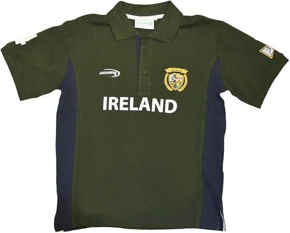 Lansdowne Green and Navy Ireland Kids Polo Shirt
