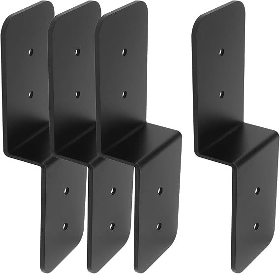 4 PCS Pergola Bracket, 1-1/2" Heigh Z Deck Joist Tie Post to Beam Connector