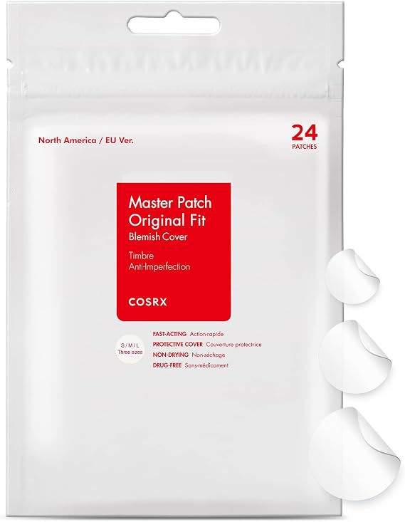 COSRX Acne Master Patch Original Fit, 24 Units, Pimple Patches, Acne Patches, Patches for Face and Body Pimples, Anti-Acne Facial Treatment, Invisible Hydrocolloids, Korean Cosmetics
