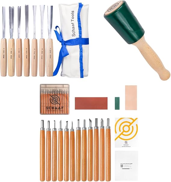 12-Piece Pen Chisel, 7-Piece Set and 15oz Mallet