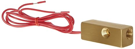 FS-927 Series Brass Compact Flow Switch, Elbow, Piston Type, Normally Closed, 0.1 gpm Flow Setting, 1/4" NPT Female