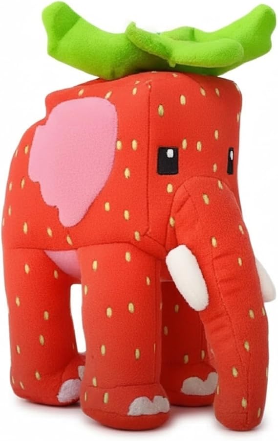 Brainrot Plush Toy, 9.8 Inch Strawberry Elephant from SAB Stuffed Animal Plushies for Game Fans, Collectible Gift for Kids Boys Girls Adults