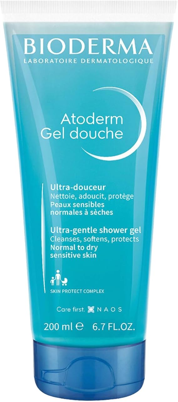 Bioderma Atoderm Shower Gel Moisturizing Shower Gel for Dry Skin Suitable for Family Size Use Suitable for Baby, Child and Adult Use
