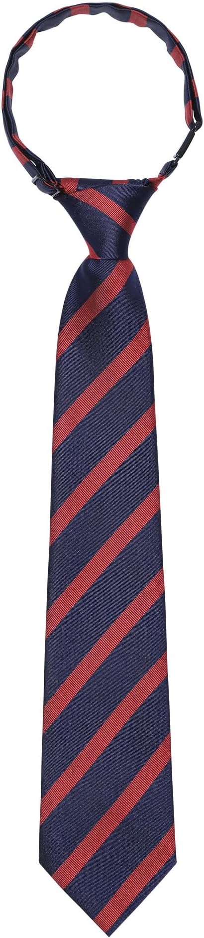 Kajeer Boys Tie Pre-tied,Ties for Kids Adjustable Toddler Tie for Wedding School Uniforms, Navy Blue-Yellow Stripe