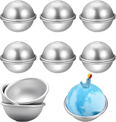16 Pcs DIY Metal Bath Bomb Molds, 2.5 Inch Diameter Bath Bombs Press Mold, Bath Bomb Kit for Crafts Making