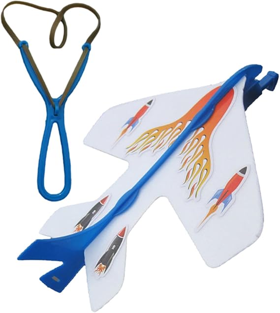 Airplane Toys for Kids 3-5 | Glider Catapult Toy, Outdoor Flying Airplane Model Airplane with LED Light, Party Favors for Kids, Girls, Boys, Puchen
