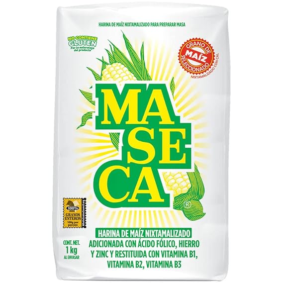 White Maseca Corn Flour 1 Kg (Pack of 2)