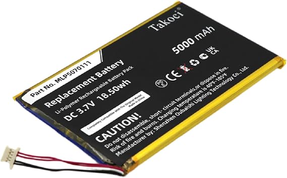 5000mAh Au-tel MLP5070111 Replacement Battery for Autel MS905, MS906, DS808, IM508, MaxiDAS DS808 Scanner