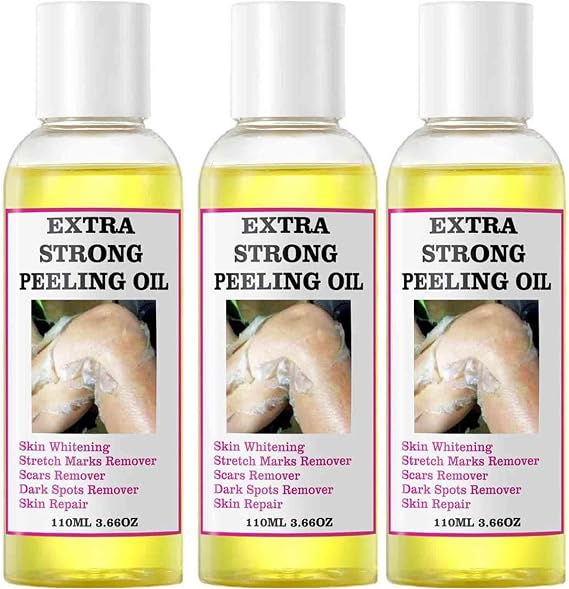 Exfoliating Yellow Peeling Oil, Body Solution for Extra Strength Exfoliation, Yellow Peeling Oil Extra Strong Whit-ening, Chemical Peel at Home (3, 110ml)