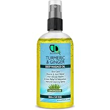 Turmeric & Ginger Deep Massage Oil with Lemongrass | Muscle & Joint Relief, Skin Care & Relaxation | Essential Oil Blend for Hair, Scalp & Stress Support (30ml Spray)