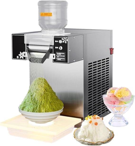 Snowflake Ice Machine Commercial Ice Shaver Machine, Korean Shaved Ice Machine Commercial Snowflake Ice Maker, Snow Cone Machine, Fast Cooling, for Snack Bar, Ice Cream Shop,160kg