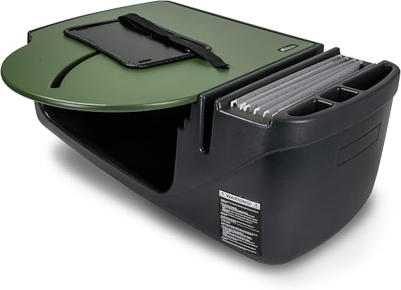 AutoExec Roadmaster Car Desk for Your Vehicle Workstation and Mobile Office, Army Green