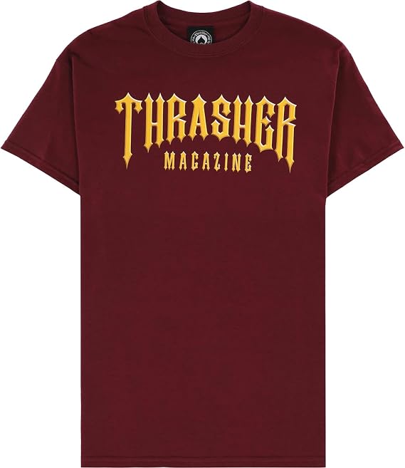 Thrasher Magazine Low Low Logo Maroon Men's Short Sleeve T-Shirt - Small