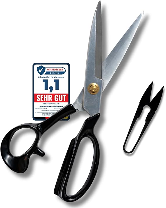 Dressmaking Scissors 30.5 cm Extra Large / 400 g - Professional Fabric Scissors for Leather & Thick Fabrics (Not Craft Scissors) - for Large Hands & Power Cuts - Stainless Steel Extra Sharp - with Thread Cutter & Gift Box