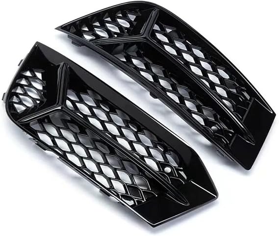 HONEYCOMB Compatible With Audi A3 2017 2018 2019 2020 Fog Light Grill Cover Bezel Car Front Bumper Lamp Grille Racing Style Auto Accessories