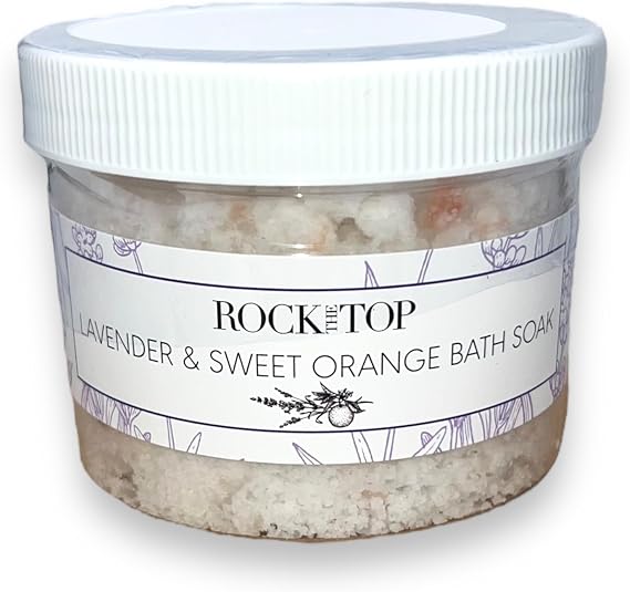 USA Made Epsom Salt Foot Spa Bath Salts, Dead Sea Salt, Epsom Salt Bath Soak with Apricot Oil. Enjoy Foot Bath, Foot Soak, Spa Kit Bath Salts for Women Relaxing in the Tub (Lavender/Sweet Orange)