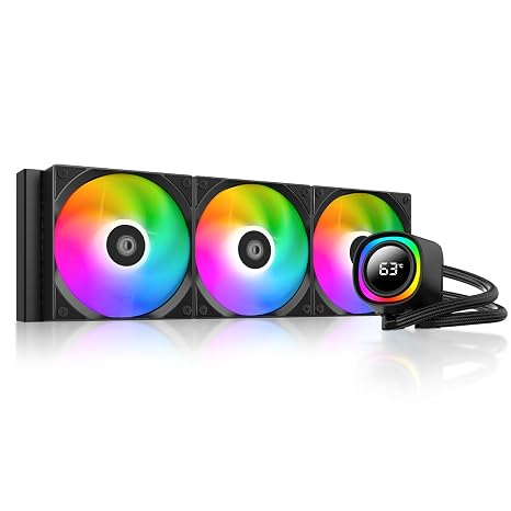 ID-COOLING FX360 TD 360mm AIO CPU Cooler, Real-Time CPU Temperature Display | 350W, Triple Low Noise ARGB Fans 27.2dB(A) Max, Supports Intel LGA1851/1700/1200/115X & AMD AM5/AM4