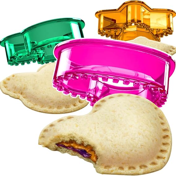 Sandwich Cutter and Sealer - Crustless Sandwich Maker (Heart, Star, Mouse) | Great for Lunchbox and Bento Box - Boys and Girls Kids Lunch - Sandwich Cutters for Kids