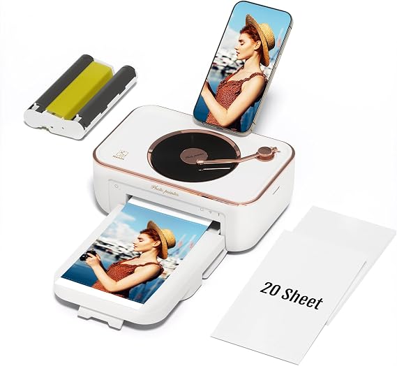 iDPRT 4x6'' Photo Printer with 20 Sheets Photo Paper & 1 Cartridge