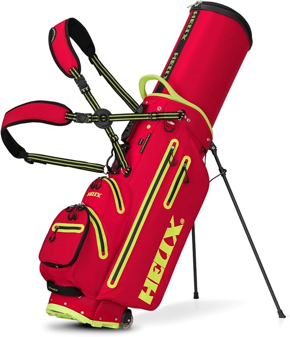HELIX Golf Stand Bag with Wheels & Retractable Top for Travel